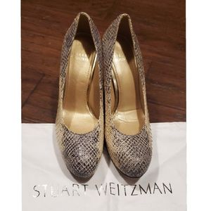 Stuart Weitzman Genuine Python Pumps